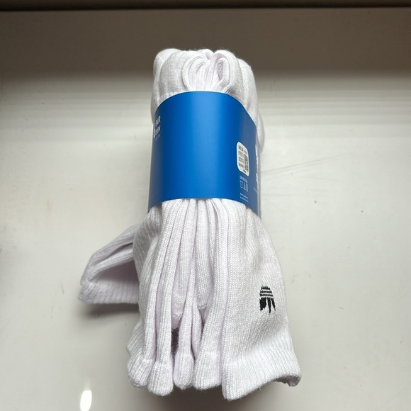 New Adidas Socks Package Men’s 6 Pair White Crew Socks Casual Athletic Sz 6-12 - Picture 5 of 12